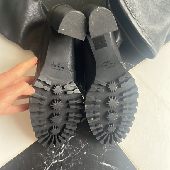 Stuart Weitzman Zoella Over The Knee Stretch Leather Boots 6.5 - Picture 9 of 10